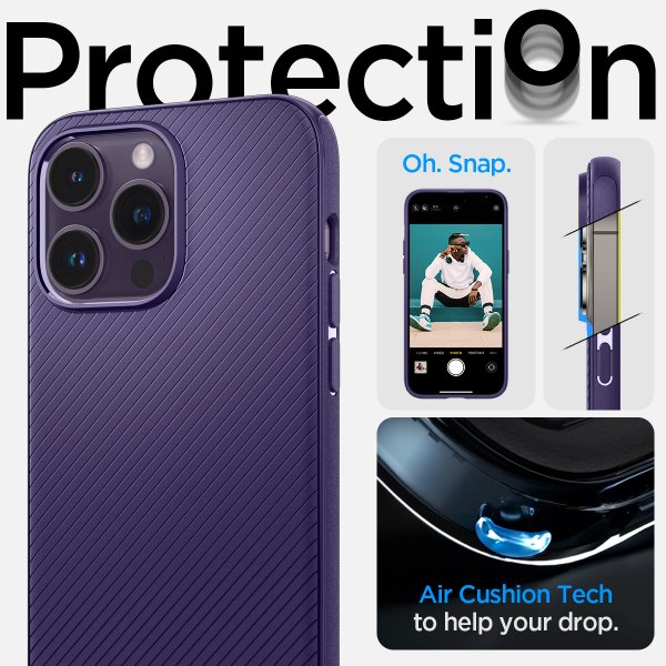 Spigen iPhone 14 Pro Max -kuori Mag Armor MagFit Deep Purple