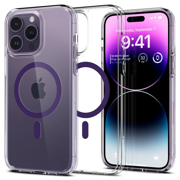 Spigen iPhone 14 Pro -suojakuori Ultra Hybrid MagFit Deep Purple