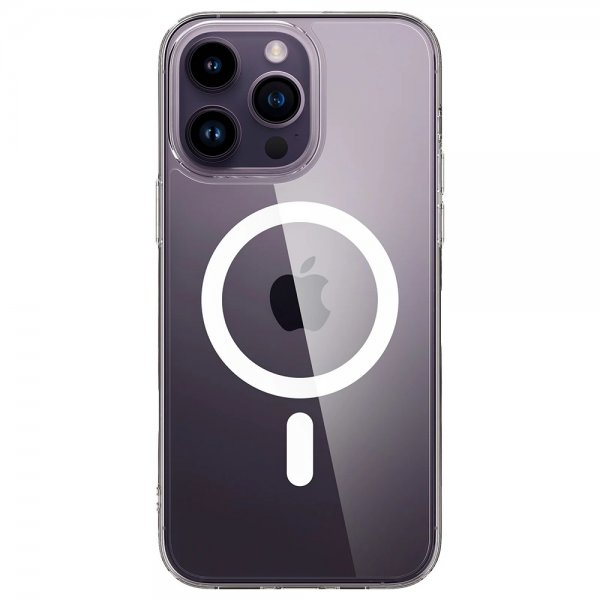 Spigen iPhone 14 Pro Max -kuori AirSkin Hybrid MagFit, valkoinen