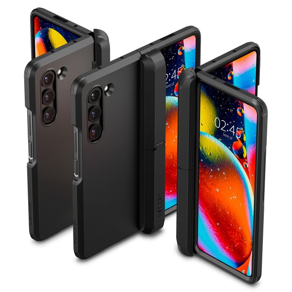 Spigen Samsung Galaxy Z Fold 5 -kuori, Tough Armor Pro P, musta