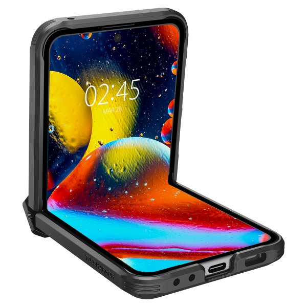 Spigen Samsung Galaxy Z Flip 5 Tough Armor Pro -suojakuori, musta