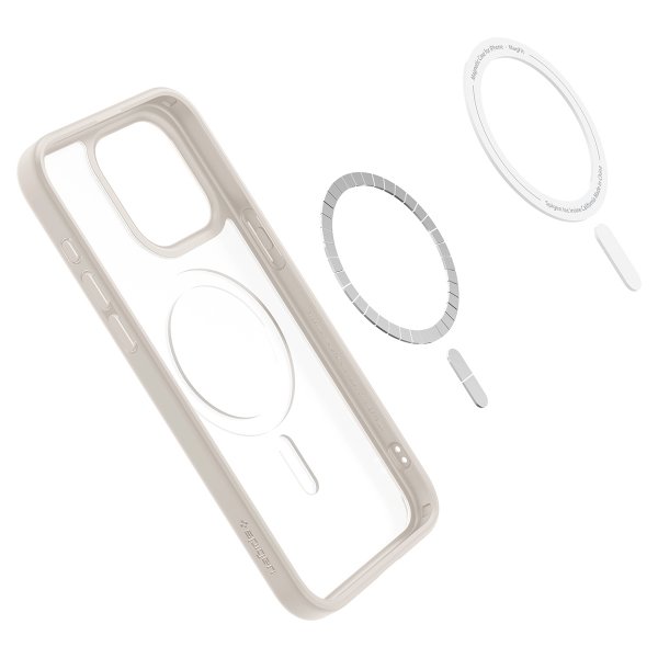 Spigen iPhone 15 Pro Kuori Ultra Hybrid MagFit Frost Natural Titanium