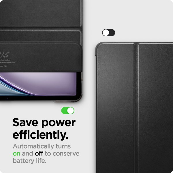 Spigen iPad Air 13 (M2/M3/M4) -suojakotelo Smart Fold, musta