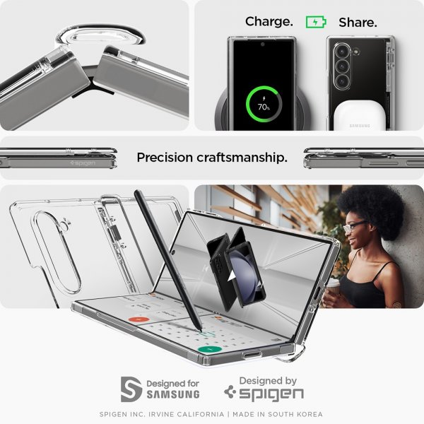 Spigen Samsung Galaxy Z Fold 6 Ultra Hybrid Pro Crystal Clear -suojakuori