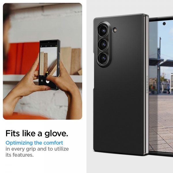 Spigen Samsung Galaxy Z Fold 6 -suojakuori, Air Skin, musta