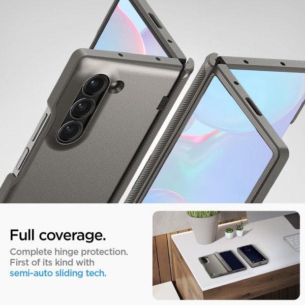 Spigen Samsung Galaxy Z Fold 6 Suojakuori Slim Armor Pro Gunmetal