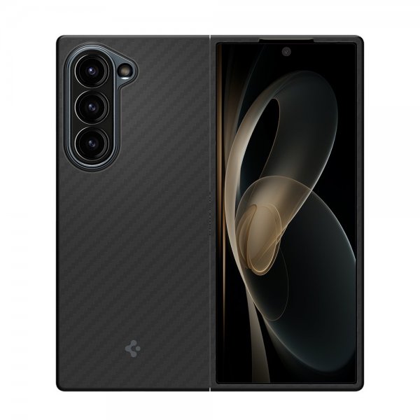 Spigen Samsung Galaxy Z Fold 6 Air Skin Aramid -suojakuori, musta