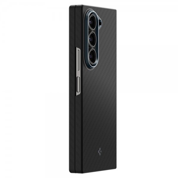 Spigen Samsung Galaxy Z Fold 6 Air Skin Aramid -suojakuori, musta