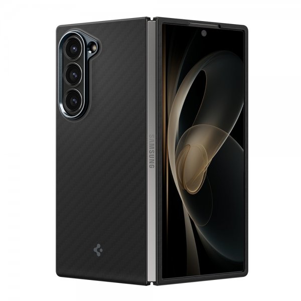 Spigen Samsung Galaxy Z Fold 6 Air Skin Aramid -suojakuori, musta