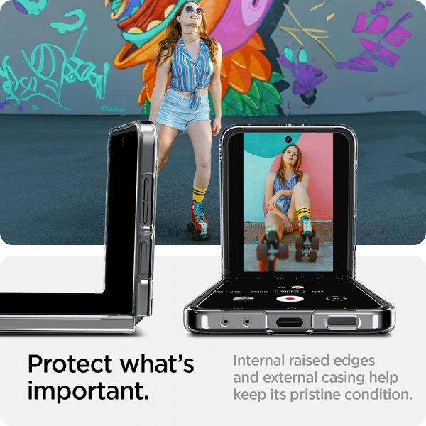 Spigen Samsung Galaxy Z Flip 6/Flip 7 FE Air Skin Crystal Clear -suojakuori