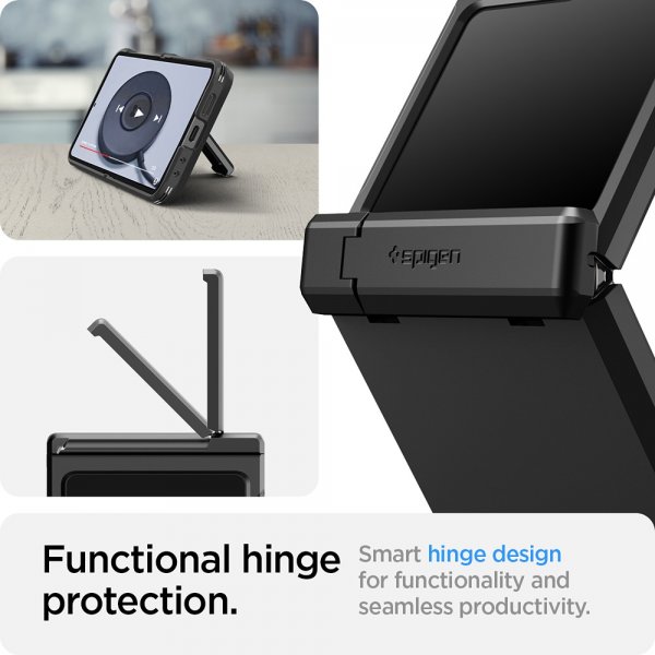 Spigen Samsung Galaxy Z Flip 6/Flip 7 FE suojakuori Tough Armor Pro, musta