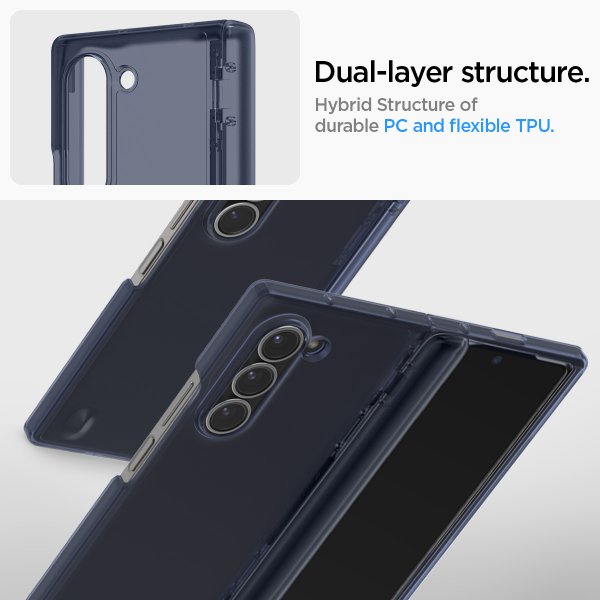 Spigen Samsung Galaxy Z Fold 6 Ultra Hybrid Pro -kuori, Frost Navy Blue