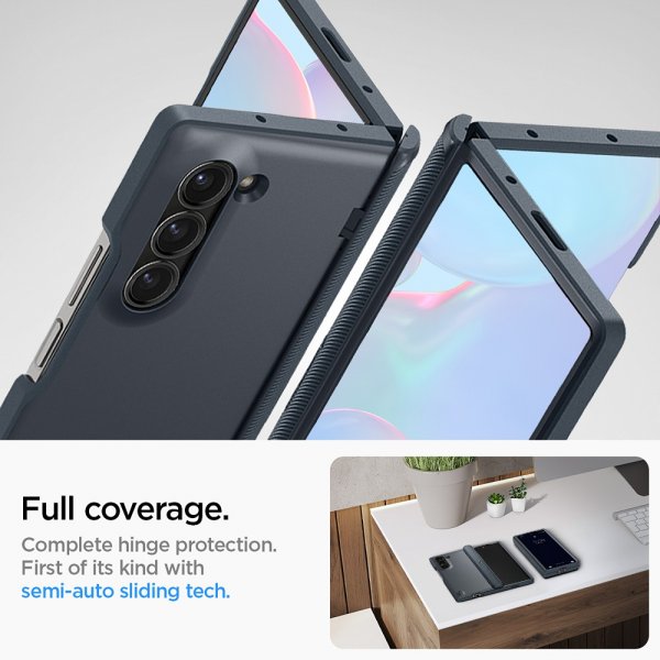 Spigen Samsung Galaxy Z Fold 6 Suojakuori Slim Armor Pro Metal Slate