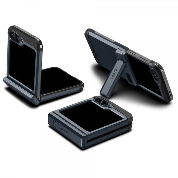 Spigen Samsung Galaxy Z Flip 6/Flip 7 FE Suojakuori Tough Armor Pro Metal Slate