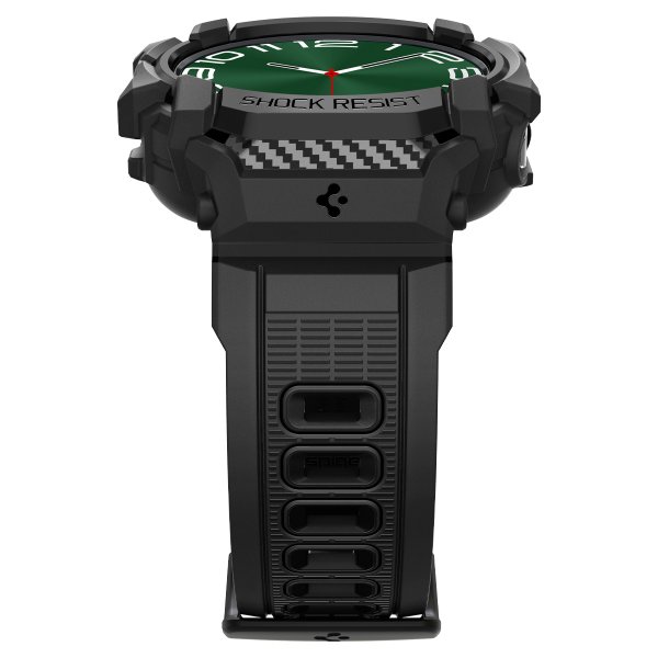 Spigen Samsung Galaxy Watch Ultra -ranneke ja -kotelo Rugged Armor Pro Matte Black