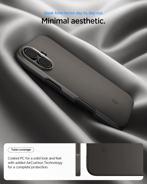 Spigen iPhone 17 -kuori Thin Fit MagFit Gunmetal