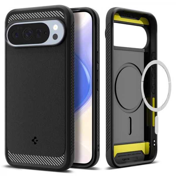 Spigen Google Pixel 10 Pro XL kuori Rugged Armor MagFit Matte Black