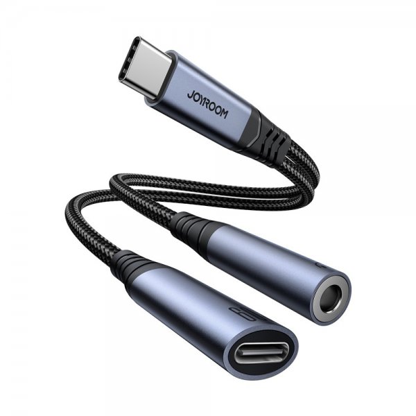 Joyroom Adapter 2-in-1-äänisovitin USB-C–3.5mm+USB-C