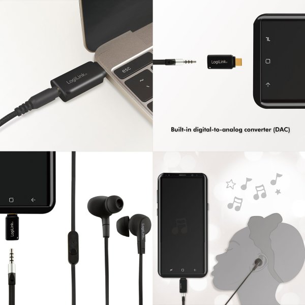 LogiLink USB-C – 3,5 mm DAC-adapteri