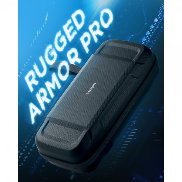 Spigen Steam Deck/Steam Deck OLED -kotelo Rugged Armor Pro Pouch, musta