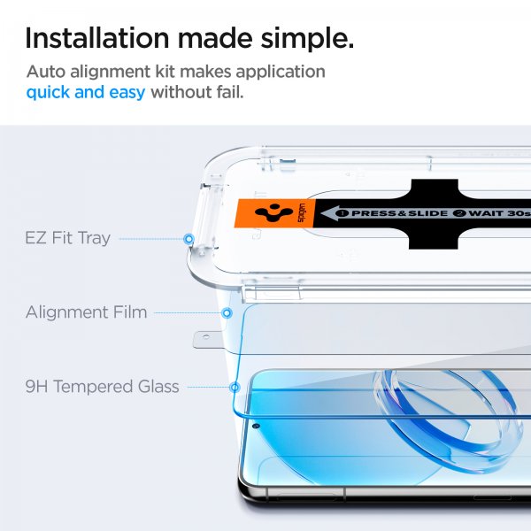 Spigen Samsung Galaxy S23 Plus Näytönsuoja GLAS.tR EZ Fit 2-pakkaus