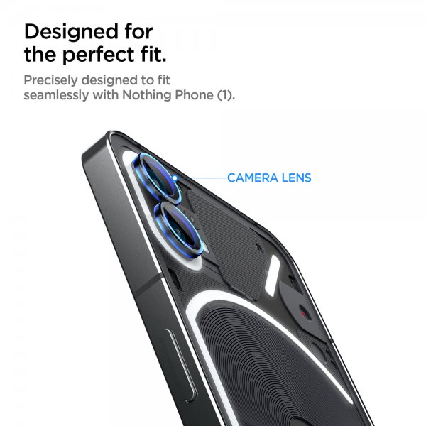 Spigen Nothing Phone (1) Kameran suojalasi GLAS.tR EZ Fit Optik Pro, 2-pakkaus, musta