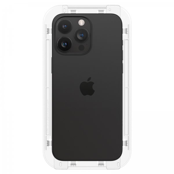 Spigen iPhone 15 Pro -näytönsuoja GLAS.tR EZ Fit FC Musta 2-pakkaus