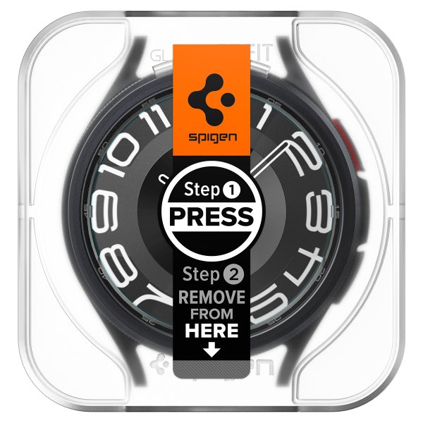 Spigen Samsung Galaxy Watch 6 Classic 43mm -näytönsuoja GLAS.tR EZ Fit 2 kpl