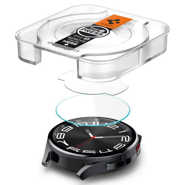 Spigen Samsung Galaxy Watch 6 Classic 43mm -näytönsuoja GLAS.tR EZ Fit 2 kpl