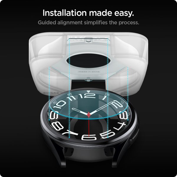 Spigen Samsung Galaxy Watch 6 Classic 43mm -näytönsuoja GLAS.tR EZ Fit 2 kpl