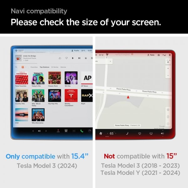 Spigen Näytönsuoja GLAS.tR EZ FIT Anti-Glare Tesla Model 3 (2024)