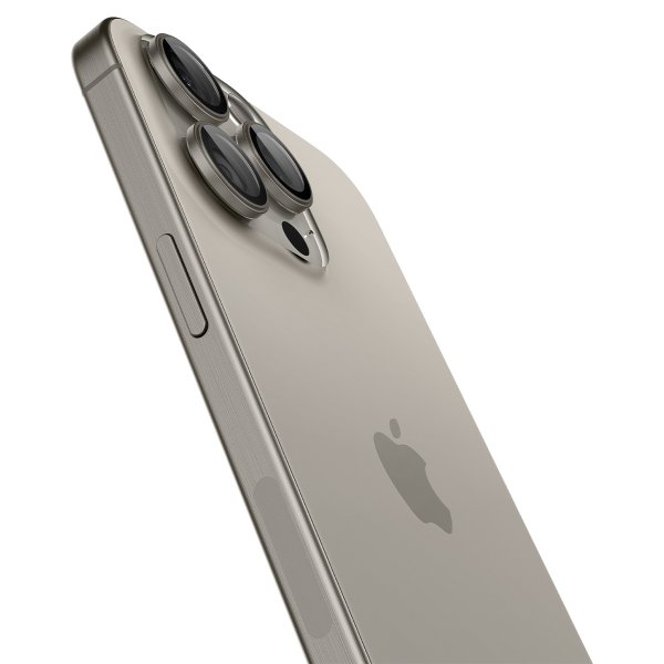 Spigen iPhone 15 Pro/iPhone 15 Pro Max kamerans suoja GLAS.tR EZ Fit Optik Pro 2 kpl Natural Titanium