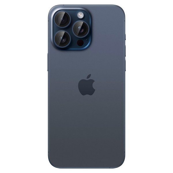 Spigen iPhone 15 Pro/iPhone 15 Pro Max kameransuoja GLAS.tR EZ Fit Optik Pro 2-pakkaus Blue Titanium
