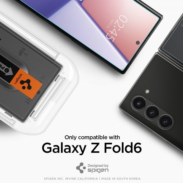 Spigen Samsung Galaxy Z Fold 6 Näytönsuoja GLAS.tR EZ Fit 2-pakkaus