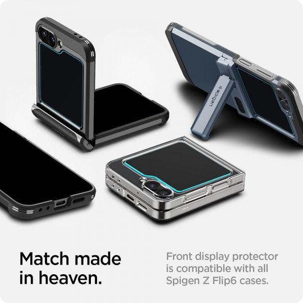 Spigen Samsung Galaxy Z Flip 6/Flip 7 FE Näytönsuoja GLAS.tR EZ Fit 2-pakkaus
