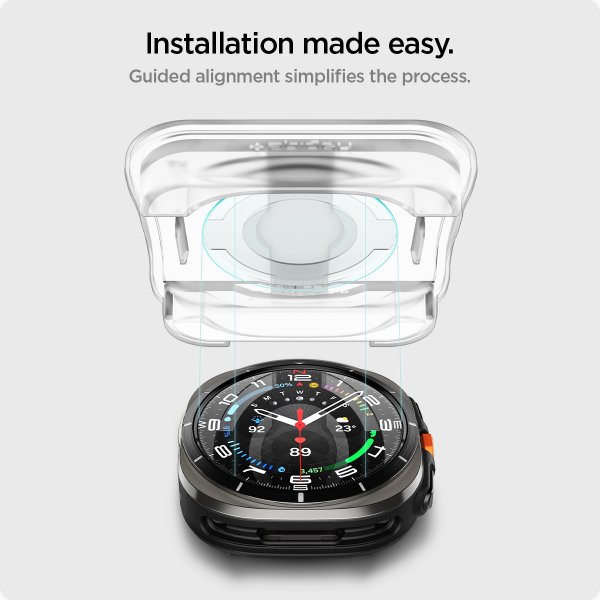 Spigen Samsung Galaxy Watch Ultra Näytönsuoja GLAS.tR EZ Fit 2-pakkaus