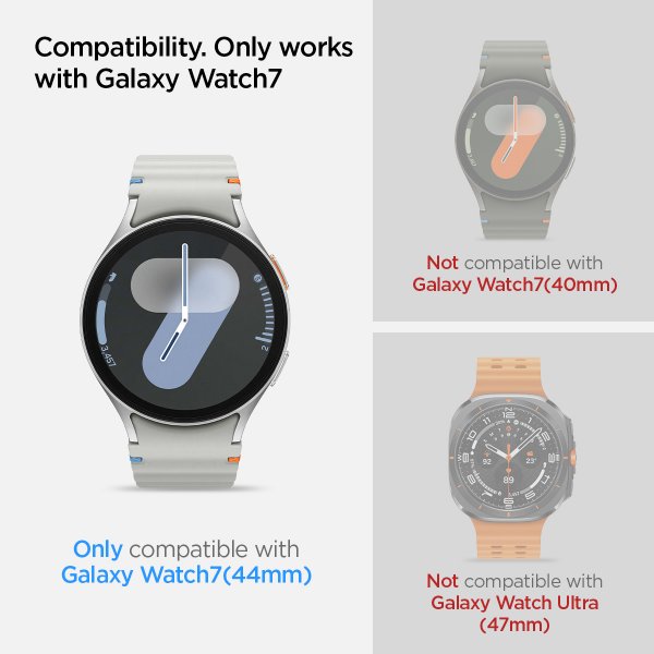Spigen Samsung Galaxy Watch 7 44mm Näytönsuoja GLAS.tR EZ Fit 2 kpl