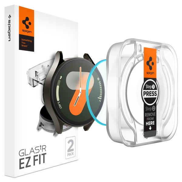 Spigen Samsung Galaxy Watch 7 40mm Näytönsuoja GLAS.tR EZ Fit 2 kpl