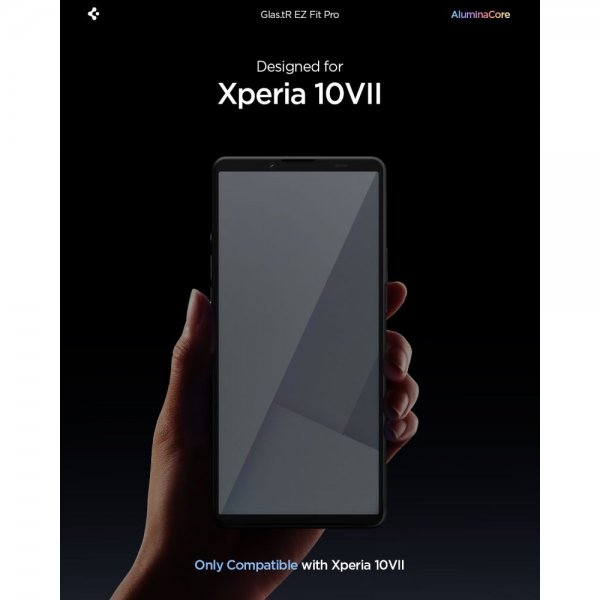 Spigen Sony Xperia 10 VII -näytönsuoja GLAS.tR EZ Fit Pro 2-pakkaus