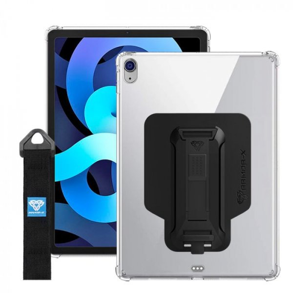 Armor-X iPad Air 10.9 (sukupolvi 4/5) Iskunkestävä Kuori Kirkas Musta