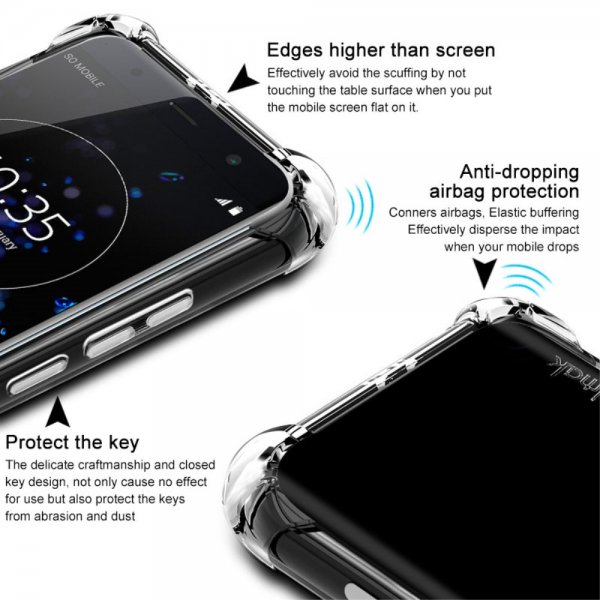Imak Sony Xperia XZ3 Kuori Airbag Läpinäkyvä