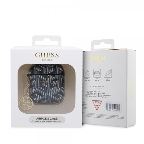 Guess AirPods 1/2 Kuori G Cube Musta
