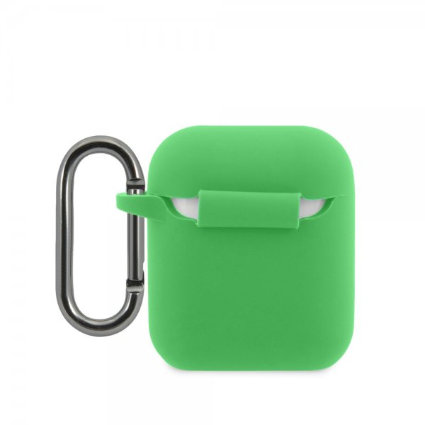 Lacoste AirPods 1/2 -kotelo nestemäinen silikoni kiiltävä logo vihreä
