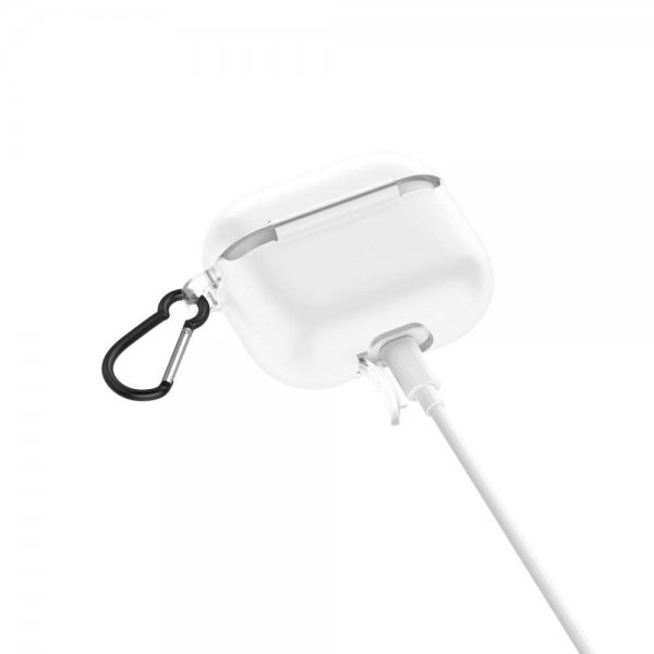 AirPods 3 -kuoret karabiinihaalla, himmeä ja kirkas