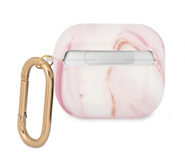 Guess AirPods 3 Kuoret Shiny Marble Pink