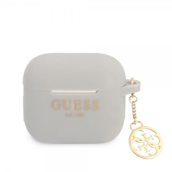 Guess AirPods 3 Kuoret Classic Logo 4G Charm Harmaa