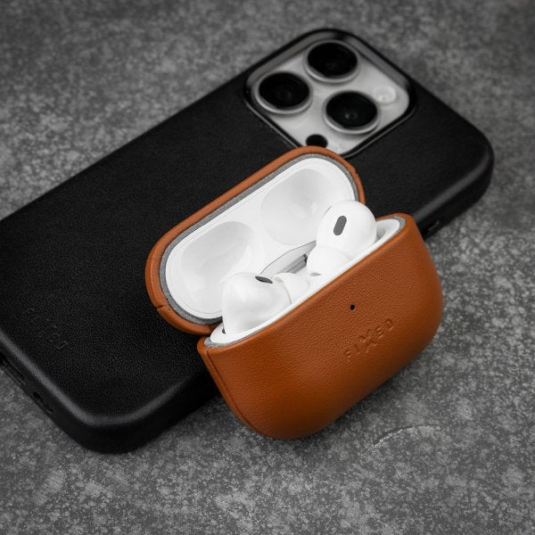 Kiinteät AirPods 3 Kuori PodsLeather MagSafe Ruskea