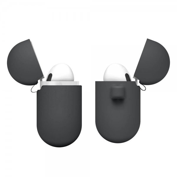 Elago AirPods 3 -silikonisuojakuori ripustimella, tummanharmaa