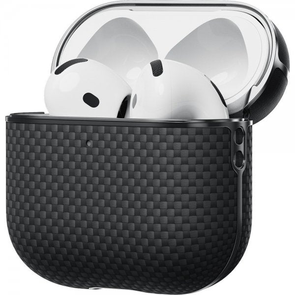 Pitaka AirPods 4 -kuori aramidihiilikuitu musta/harmaa