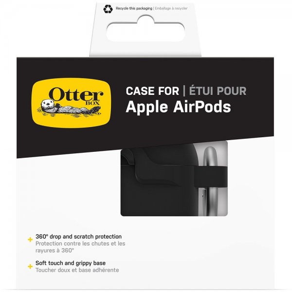Otterbox AirPods 4 -kuulokekotelo, musta/kirkas